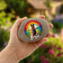 Rainbow German Shepherd Personalised Pebble